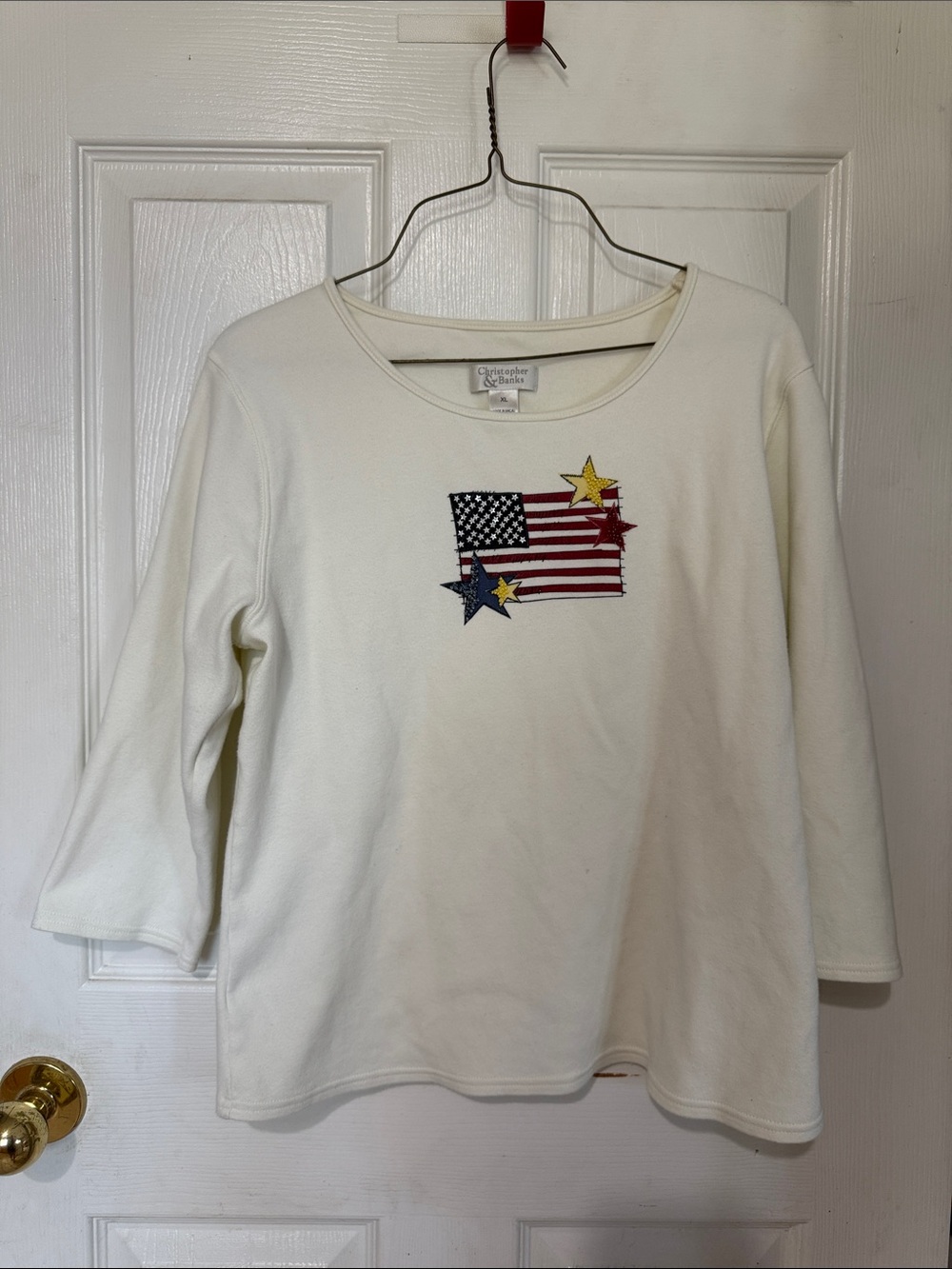 Vintage Christopher & Banks 4th of July Blouse